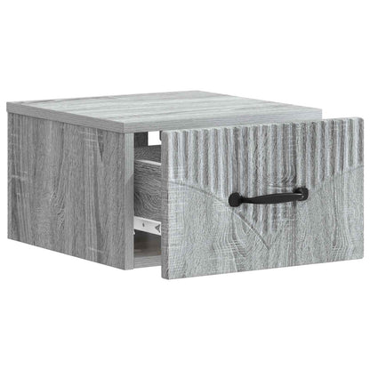 Wandbeugel Bedkast Grijs sonoma 34,5 x 33 x 20 cm Bewerkt hout