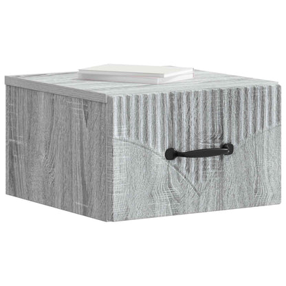 Wandbeugel Bedkast Grijs sonoma 34,5 x 33 x 20 cm Bewerkt hout