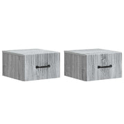 Nachtkastjes 2 stuks Grijs Sonoma 34,5x33x20 cm wandmontage