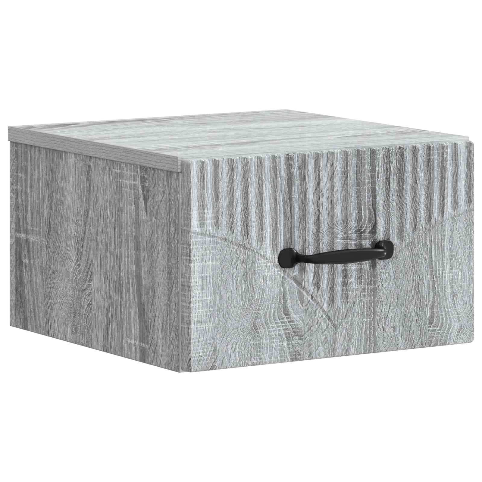 Wandbeugel Bedkast 2 pcs Grijs sonoma 34,5 x 33 x 20 cm