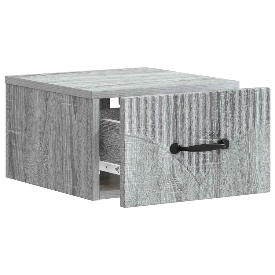 Wandbeugel Bedkast 2 pcs Grijs sonoma 34,5 x 33 x 20 cm