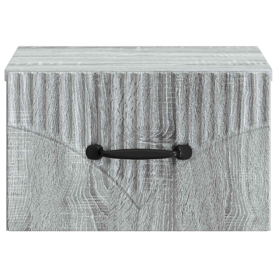 Wandbeugel Bedkast 2 pcs Grijs sonoma 34,5 x 33 x 20 cm