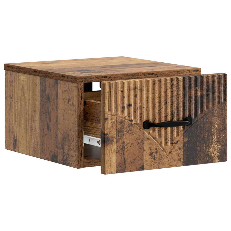 Wandbeugel Bedkast Oud hout 34,5 x 33 x 20 cm Bewerkt hout
