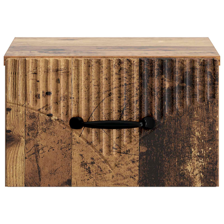 Wandbeugel Bedkast Oud hout 34,5 x 33 x 20 cm Bewerkt hout