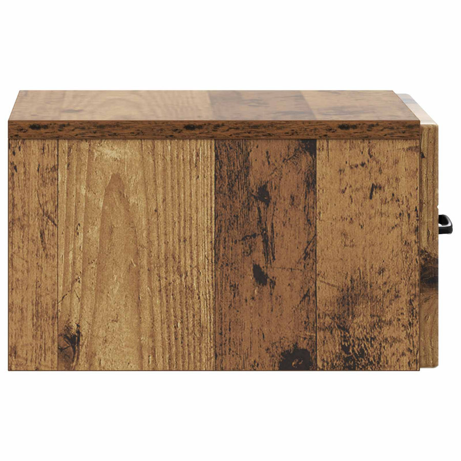 Wandbeugel Bedkast Oud hout 34,5 x 33 x 20 cm Bewerkt hout