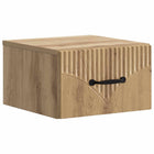 Wall bracket Bedside cabinet with drawer Artisanal oak 34.5 x 33 x 20 cm