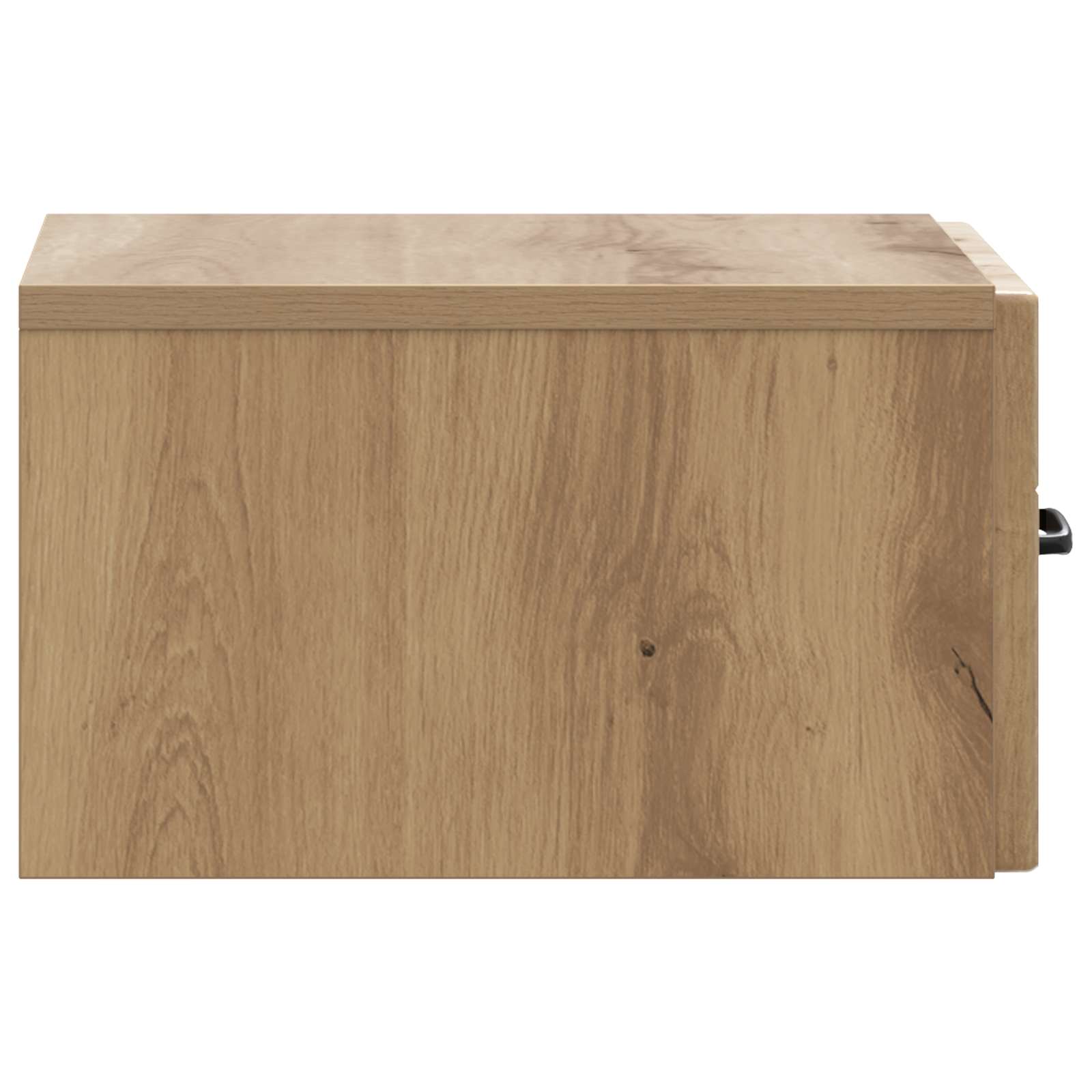 Wandbeugel Bedkast met lade Artisanaal eiken 34,5 x 33 x 20 cm