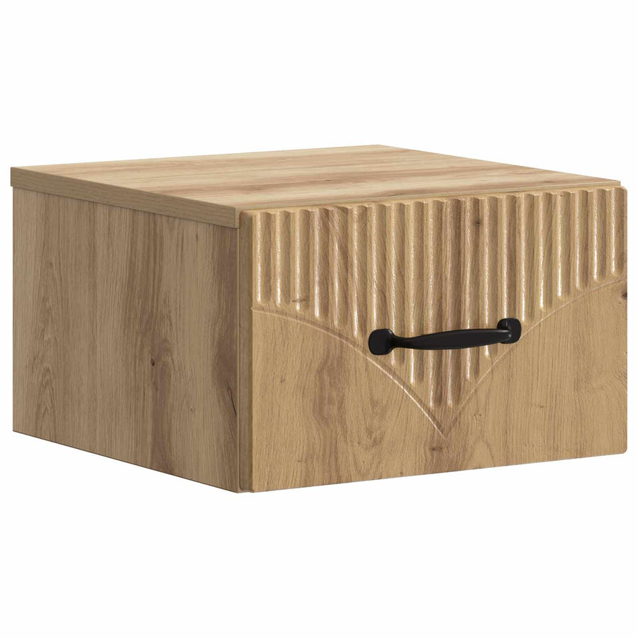 Wandbeugel Bedkast 2 pcs Artisanaal eiken 34,5 x 33 x 20 cm