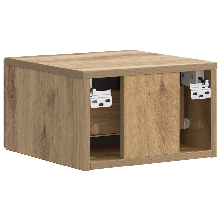 Wandbeugel Bedkast 2 pcs Artisanaal eiken 34,5 x 33 x 20 cm