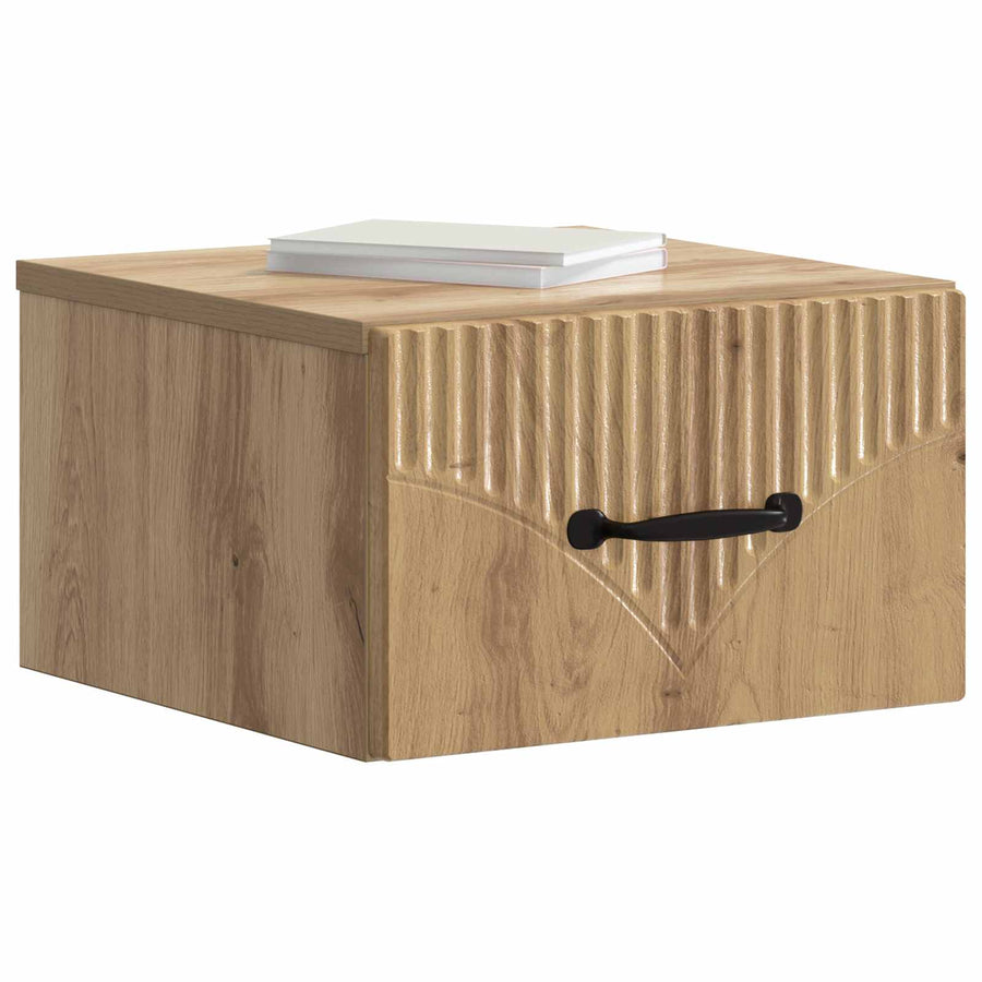 Wandbeugel Bedkast 2 pcs Artisanaal eiken 34,5 x 33 x 20 cm