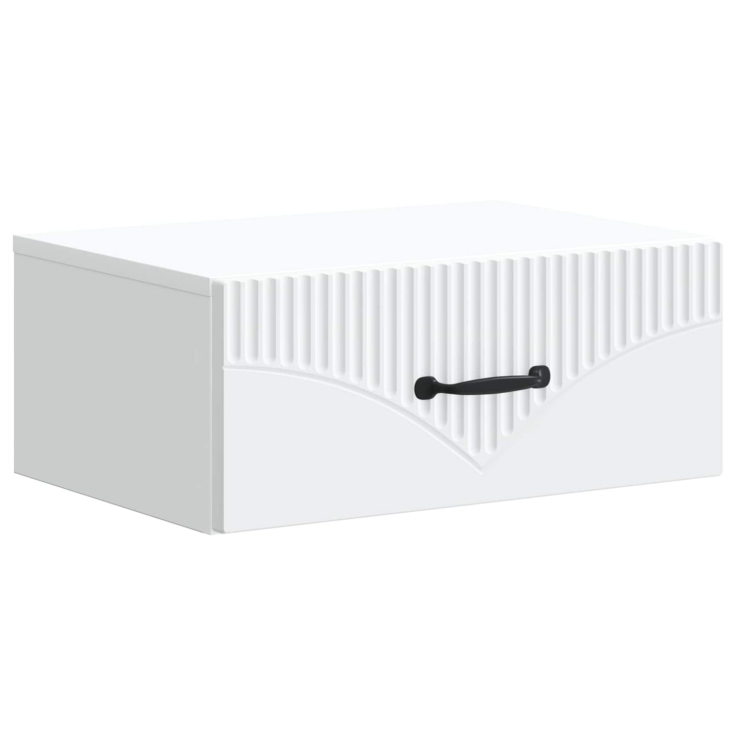Wandbeugel Bedkast 2 pcs Wit 49 x 34,5 x 20 cm Bewerkt hout