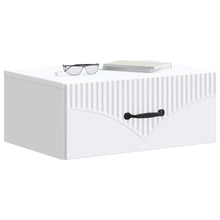 Wandbeugel Bedkast 2 pcs Wit 49 x 34,5 x 20 cm Bewerkt hout