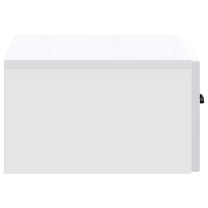 Wandbeugel Bedkast 2 pcs Wit 49 x 34,5 x 20 cm Bewerkt hout