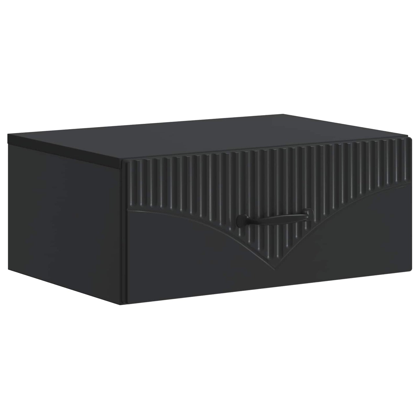Wandbeugel Bedkast Zwart 49 x 34,5 x 20 cm Bewerkt hout