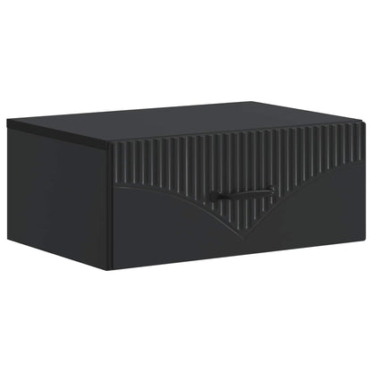 Wandbeugel Bedkast Zwart 49 x 34,5 x 20 cm Bewerkt hout