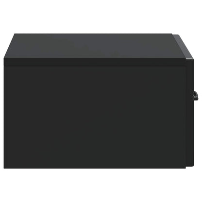 Wandbeugel Bedkast 2 pcs Zwart 49 x 34,5 x 20 cm Bewerkt hout