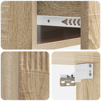 Wandbeugel Bedkast Sonoma Eiken 49 x 34,5 x 20 cm Bewerkt hout