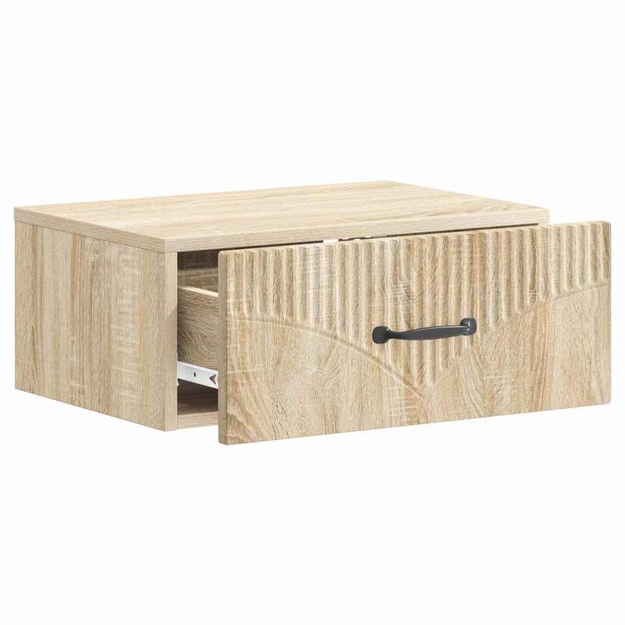 Wandbeugel Bedkast Sonoma Eiken 49 x 34,5 x 20 cm Bewerkt hout