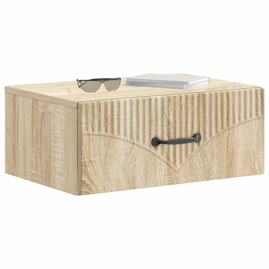 Wandbeugel Bedkast Sonoma Eiken 49 x 34,5 x 20 cm Bewerkt hout