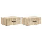 Wall Mounted Desk Bed 2 pcs Sonoma Oak 49 x 34.5 x 20 cm