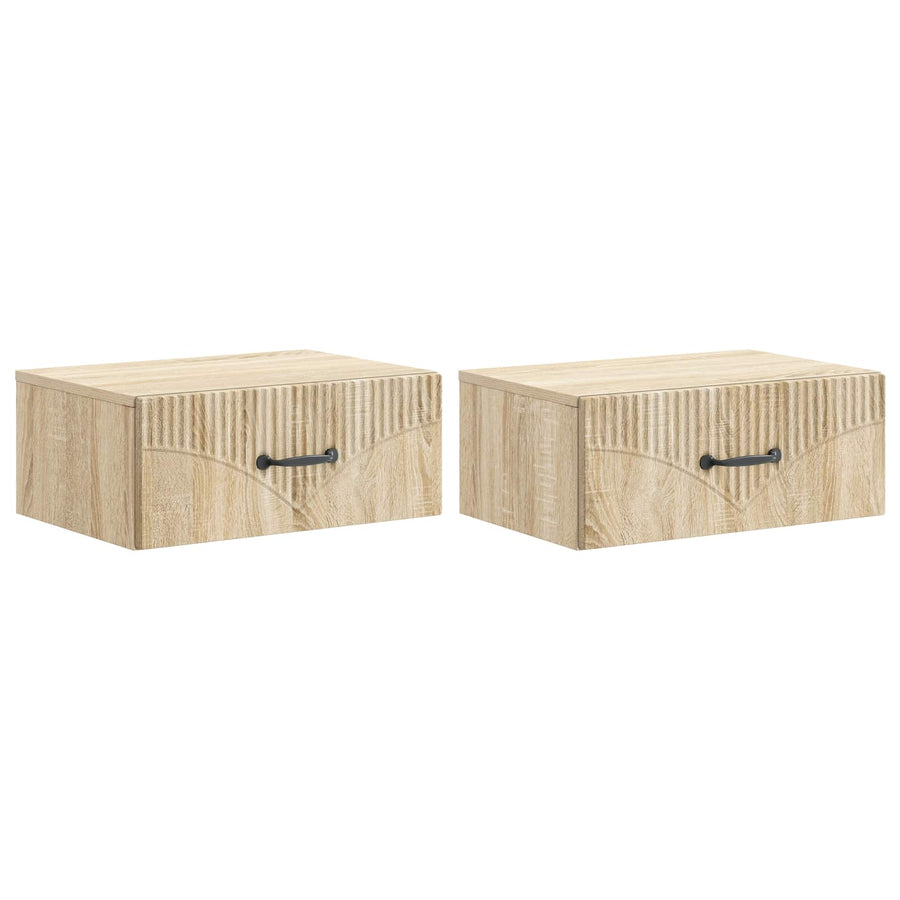 Wandbeugel Bedkast 2 pcs Sonoma Eiken 49 x 34,5 x 20 cm