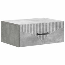 Wandbeugel Bedkast Betongrijs 49 x 34,5 x 20 cm Bewerkt hout