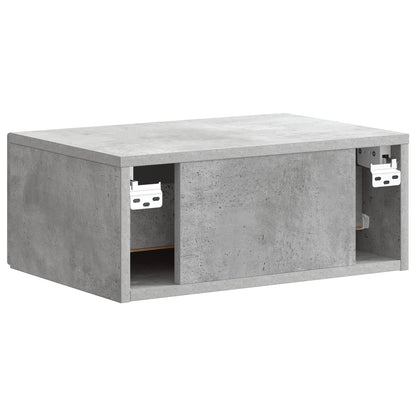 Wandbeugel Bedkast Betongrijs 49 x 34,5 x 20 cm Bewerkt hout