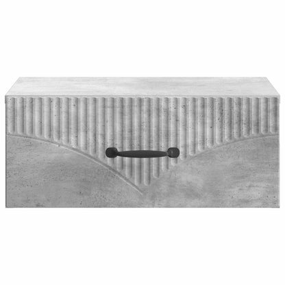 Wandbeugel Bedkast Betongrijs 49 x 34,5 x 20 cm Bewerkt hout