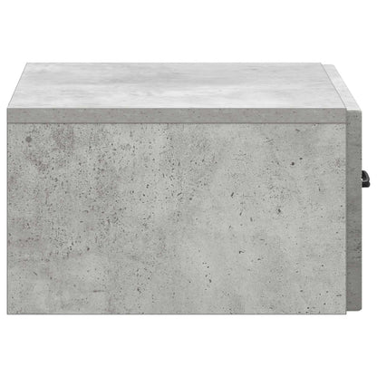 Wandbeugel Bedkast Betongrijs 49 x 34,5 x 20 cm Bewerkt hout