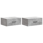 Wall bracket Wall Bed with drawer 2 pcs Concrete grey 49 x 34.5 x 20 cm