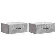 Nachtkastjes 2 stuks betongrijs 49x34,5x20 cm