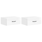 Nachtkastjes 2 stuks hoogglans wit 49x34,5x20 cm muurmontage