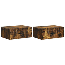Wandbeugel Bedkast 2 pcs Gerookt eiken 49 x 34,5 x 20 cm