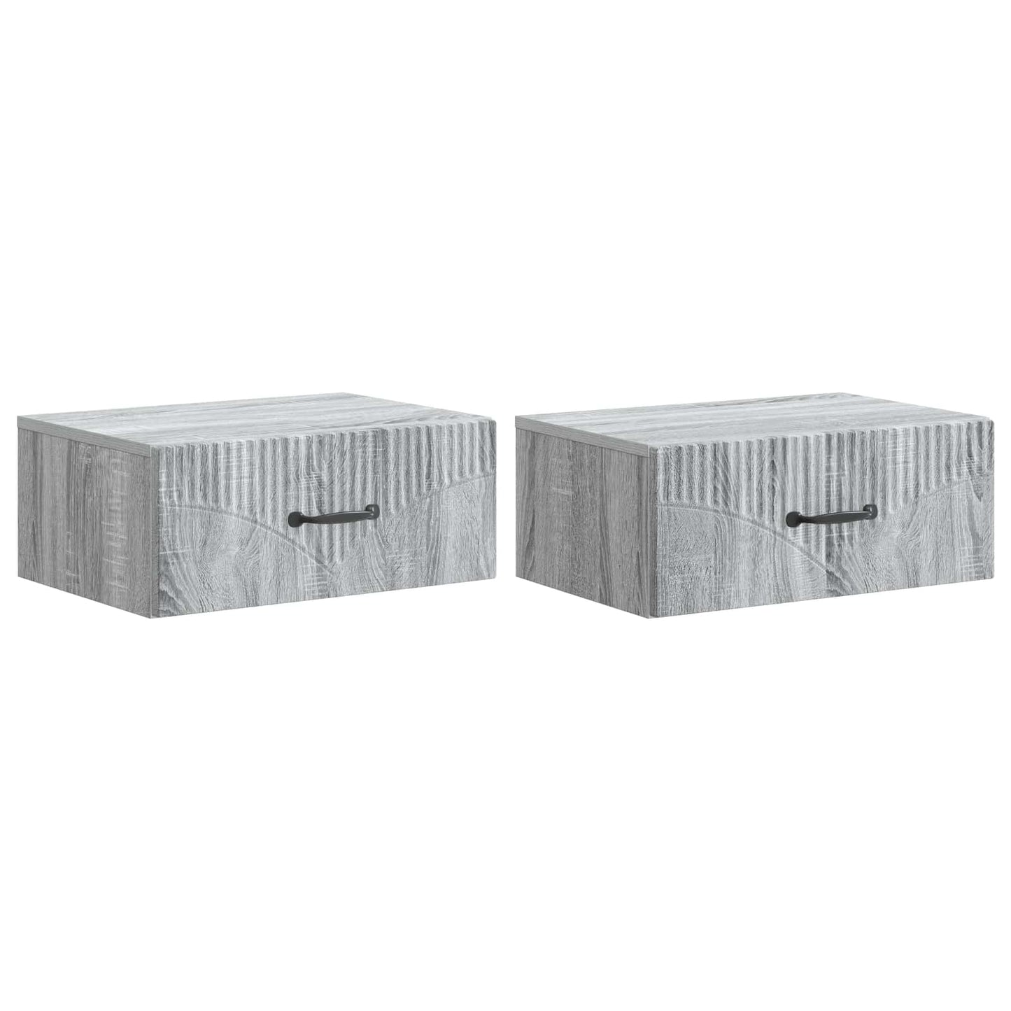Wandbeugel Bedkast 2 pcs Grijs sonoma 49 x 34,5 x 20 cm