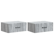 Nachtkastje 49x34,5x20 cm grijs sonoma 2 stuks