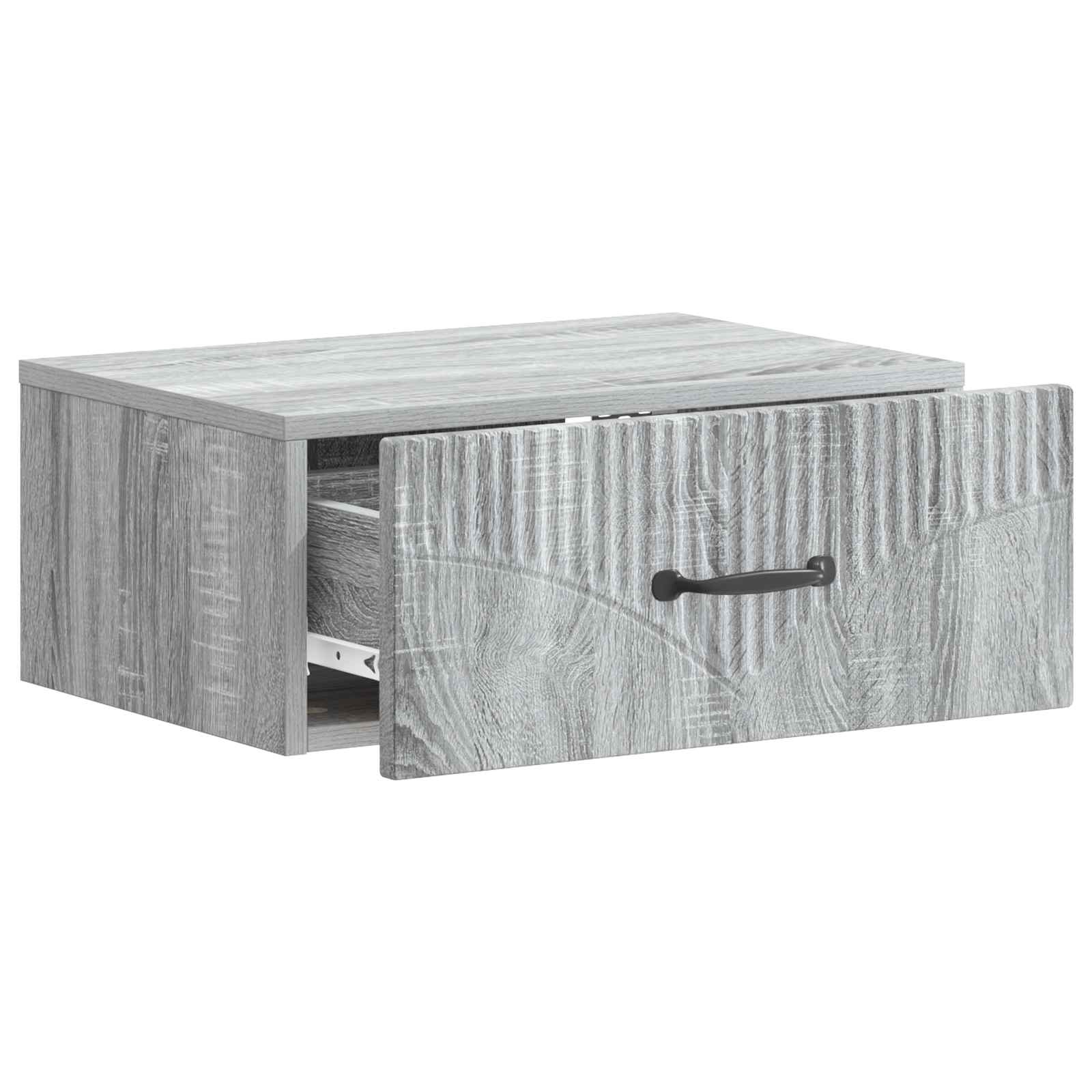 Wandbeugel Bedkast 2 pcs Grijs sonoma 49 x 34,5 x 20 cm