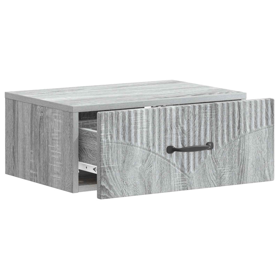 Wandbeugel Bedkast 2 pcs Grijs sonoma 49 x 34,5 x 20 cm