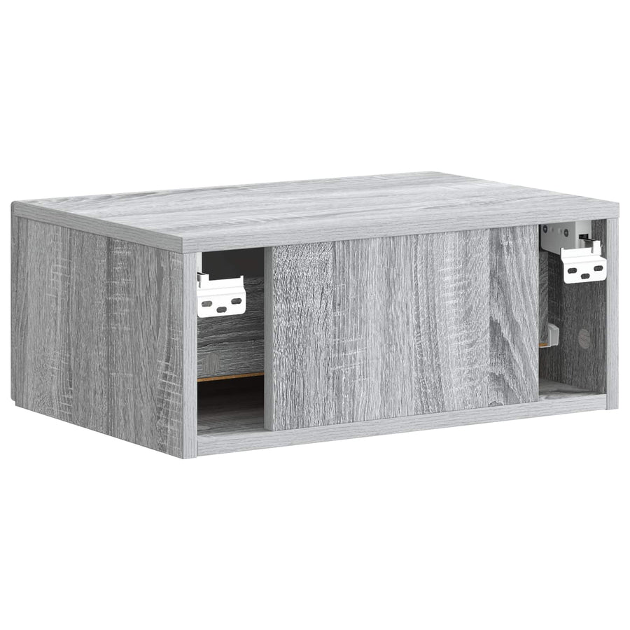 Wandbeugel Bedkast 2 pcs Grijs sonoma 49 x 34,5 x 20 cm