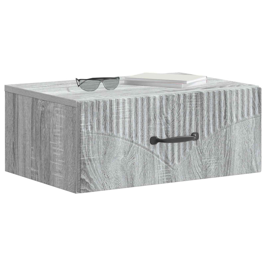 Wandbeugel Bedkast 2 pcs Grijs sonoma 49 x 34,5 x 20 cm