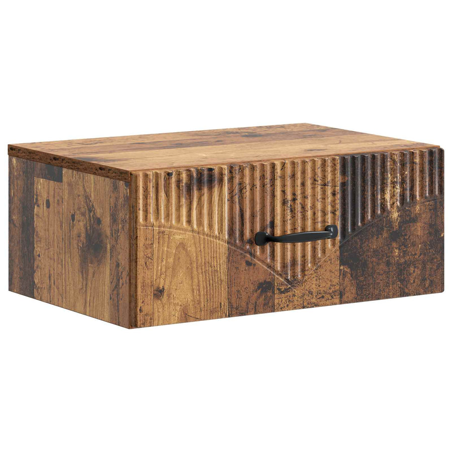 Wandbeugel Bedkast Oud hout 49 x 34,5 x 20 cm Bewerkt hout