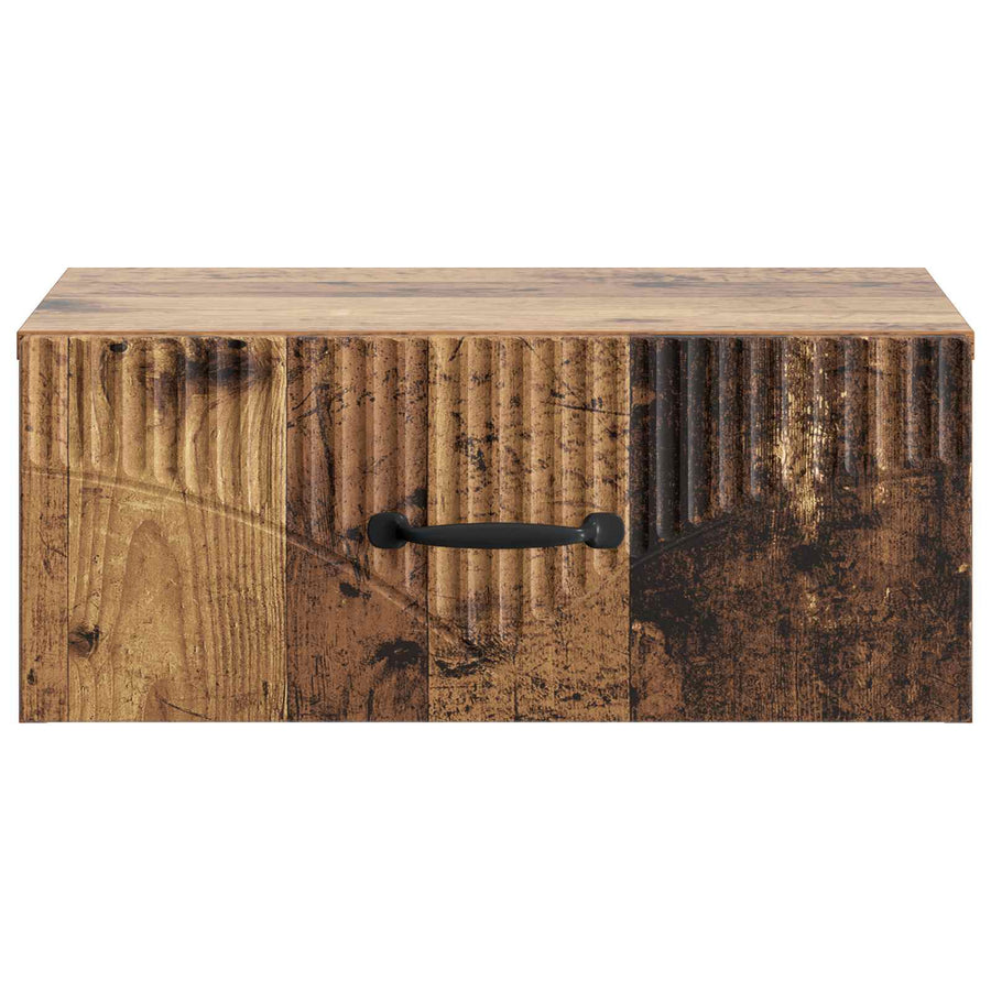 Wandbeugel Bedkast Oud hout 49 x 34,5 x 20 cm Bewerkt hout