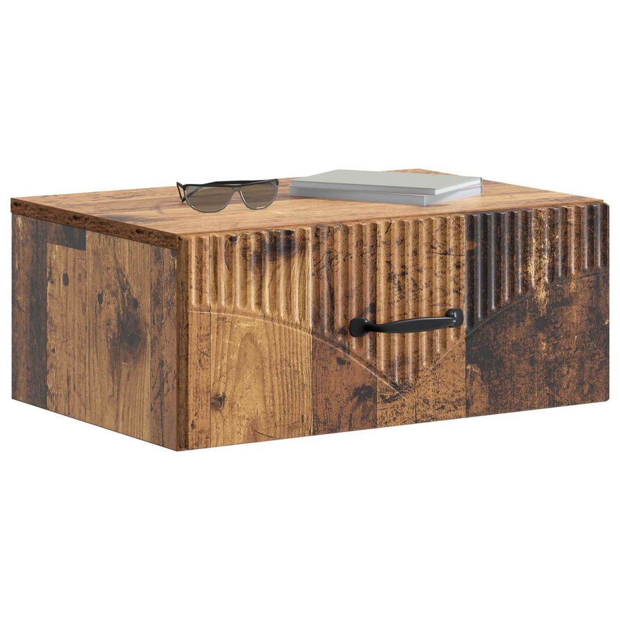 Wandbeugel Bedkast Oud hout 49 x 34,5 x 20 cm Bewerkt hout