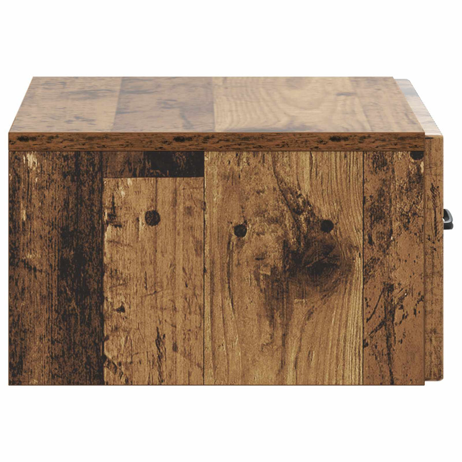 Wandbeugel Bedkast Oud hout 49 x 34,5 x 20 cm Bewerkt hout