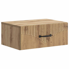 Wandbeugel Bedkast met lade Artisanaal eiken 49 x 34,5 x 20 cm