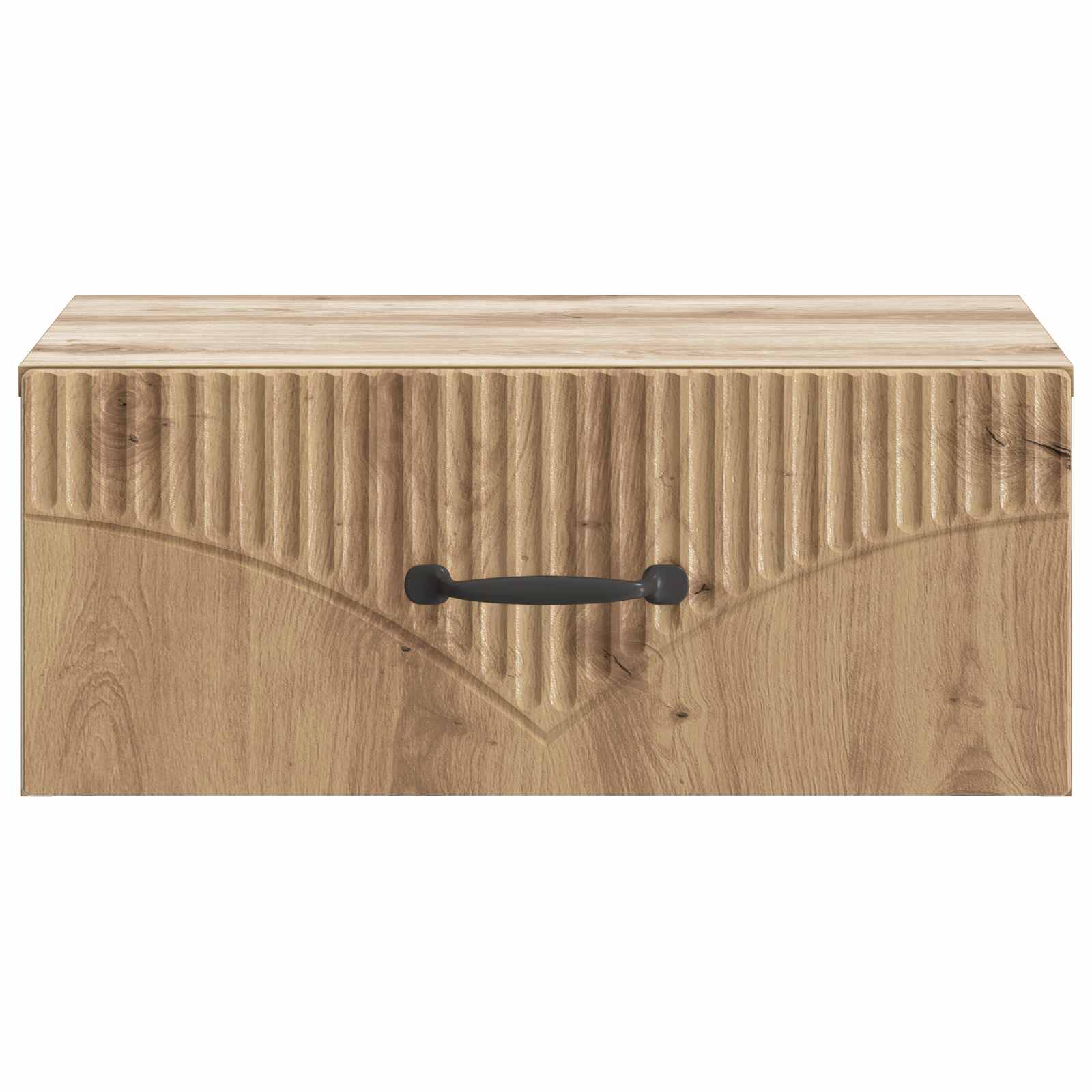 Wandbeugel Bedkast met lade Artisanaal eiken 49 x 34,5 x 20 cm
