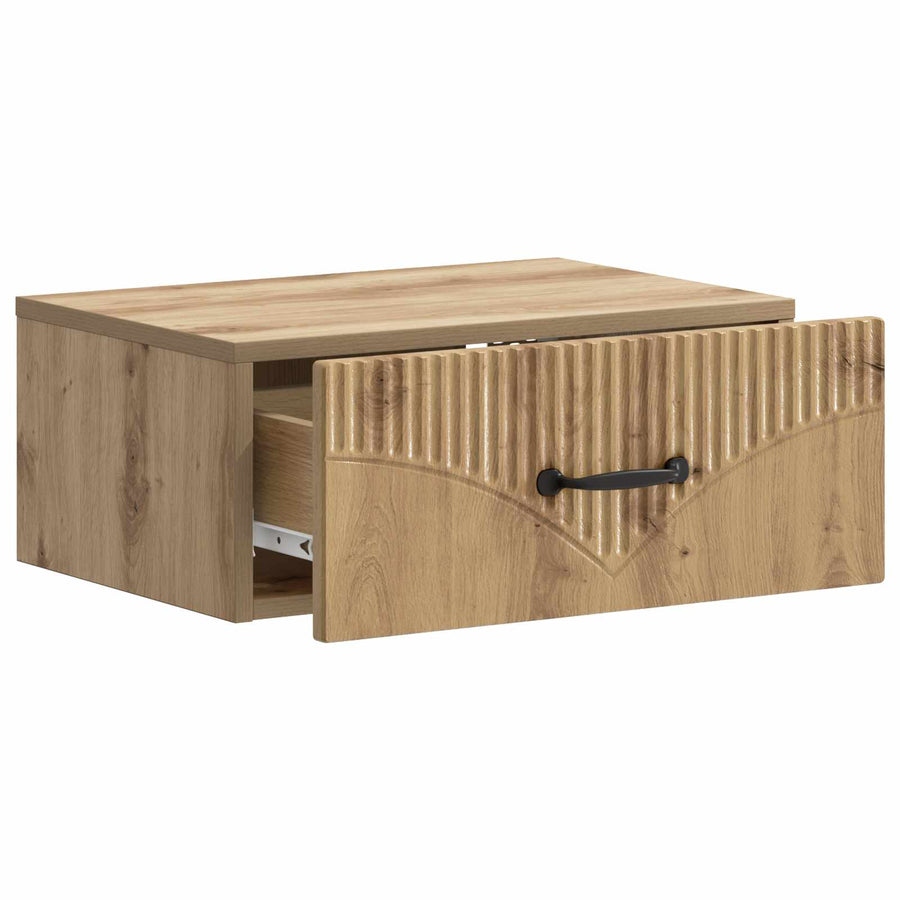 Wandbeugel Bedkast 2 pcs Artisanaal eiken 49 x 34,5 x 20 cm