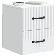 Wandbeugel Bedkast met lade Wit 34,5 x 33 x 40 cm Bewerkt hout