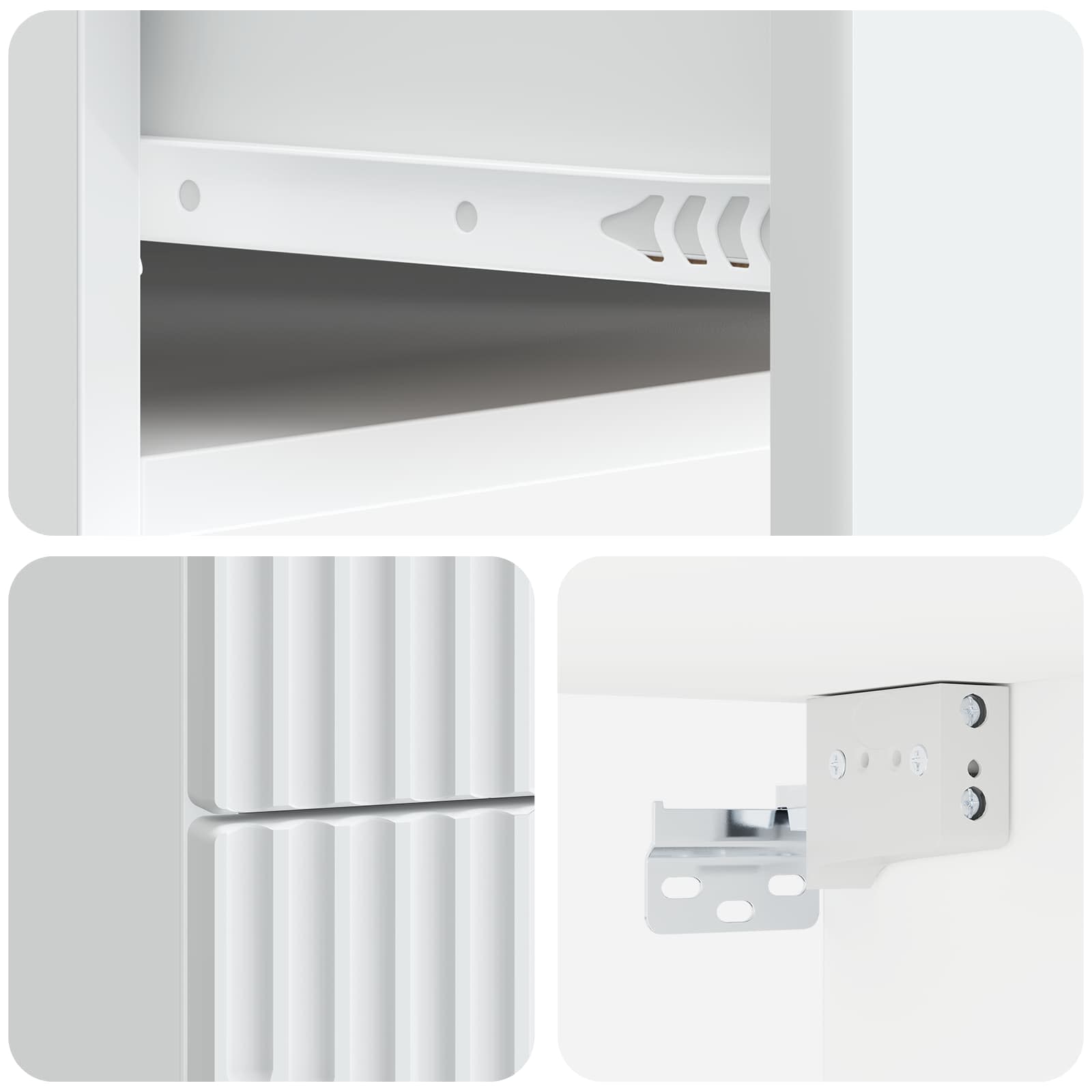 Wandbeugel Bedkast 2 pcs Wit 34,5 x 33 x 40 cm Bewerkt hout