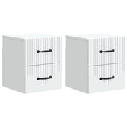 Nachtkastjes 2 stuks wit 34,5x33x40 cm bewerkt hout