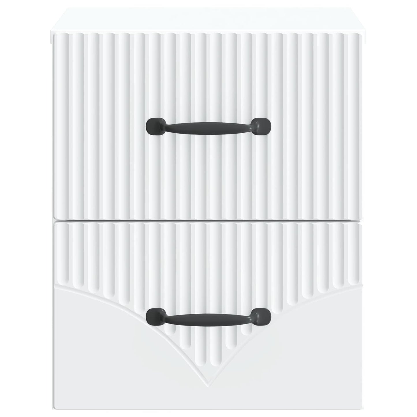Wandbeugel Bedkast 2 pcs Wit 34,5 x 33 x 40 cm Bewerkt hout